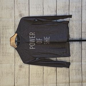 Athleta Girl Grey Long Sleeve Shirt, Girls Size Small, Great Condition